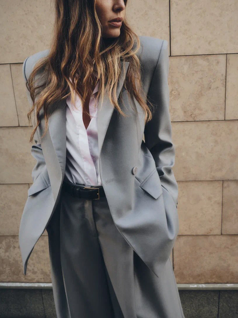 SS Gray Single-button Suit