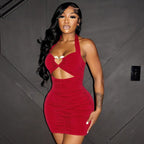 Women’s Hollowed-out Sheath Skirt Dress