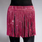 Rhinestone Strap Women's Skirt Rose Red