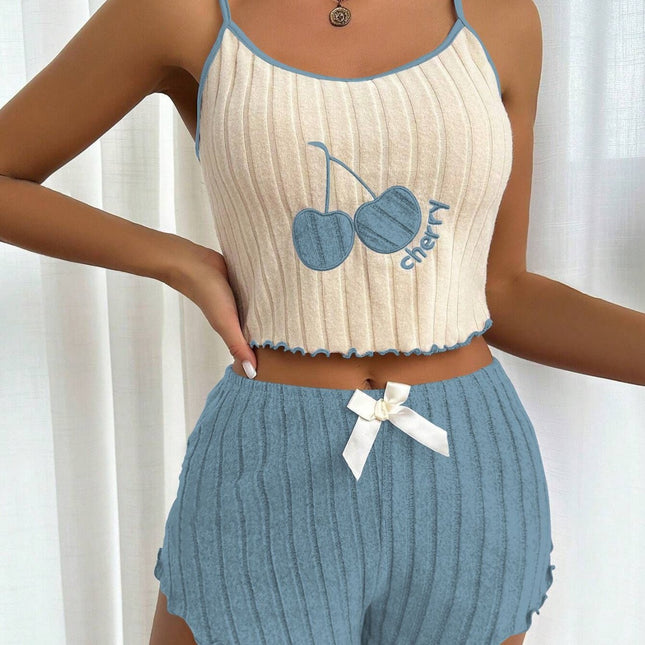 Comfortable Suspender Pyjama Two Piece