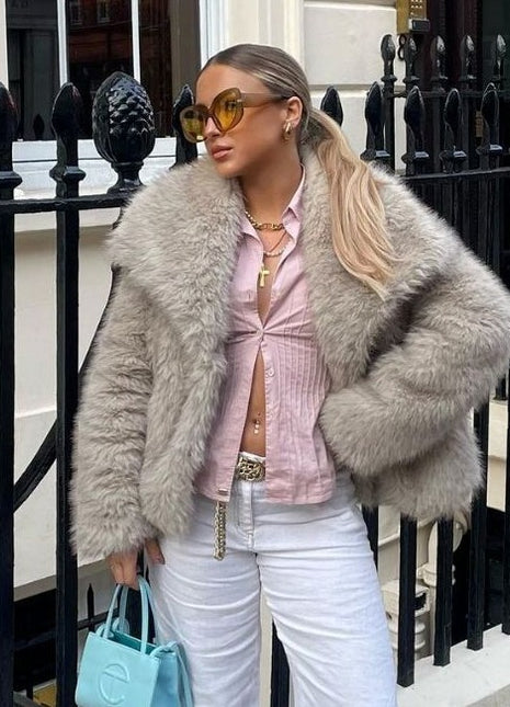 SS Winter Plush Jacket Beige XS