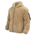 Plush Hooded Men's Autumn And Winter Fleece Double-sided Wear Warm Coat