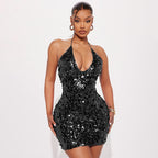 SS Elegant Strap Dress Black