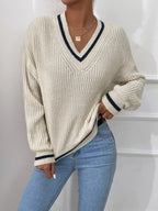 Winter Women's Striped Pullover Sweater