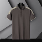 Polo T-shirt Round Neck Loose Coffee