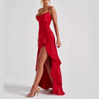 Women's Backless Ruffles Dress
