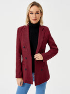 Womens Casual Blazer Jacket Red