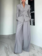 SS Gray Single-button Suit