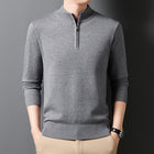 Men's Knitting Sweater Business Base Wool Gray