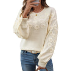 Women's Three-dimensional Small Chrysanthemum Pullover