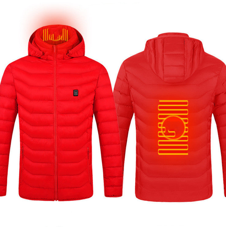 New Heated Thermal Men's Winter Jacket Red Zone2