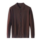 Worsted Single-sided Wool Sweater Brown