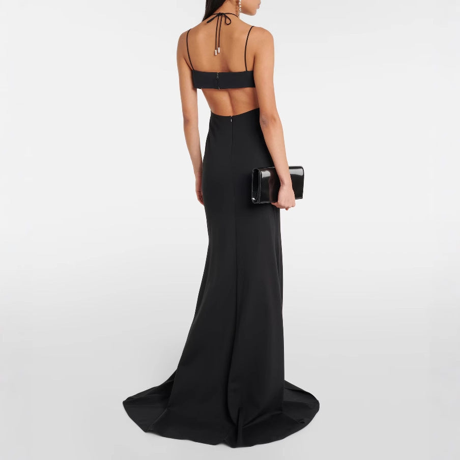 Black & Rhimestone Evening Dress