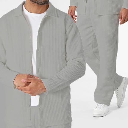 Anti-Wrinkle Simple Jacket Suits Gray
