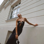 Off-shoulder Backless Bandeau Party Dress Black
