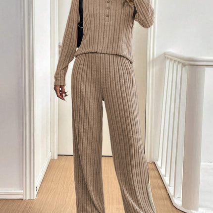 SS Knitted Suit Lotus Root Color