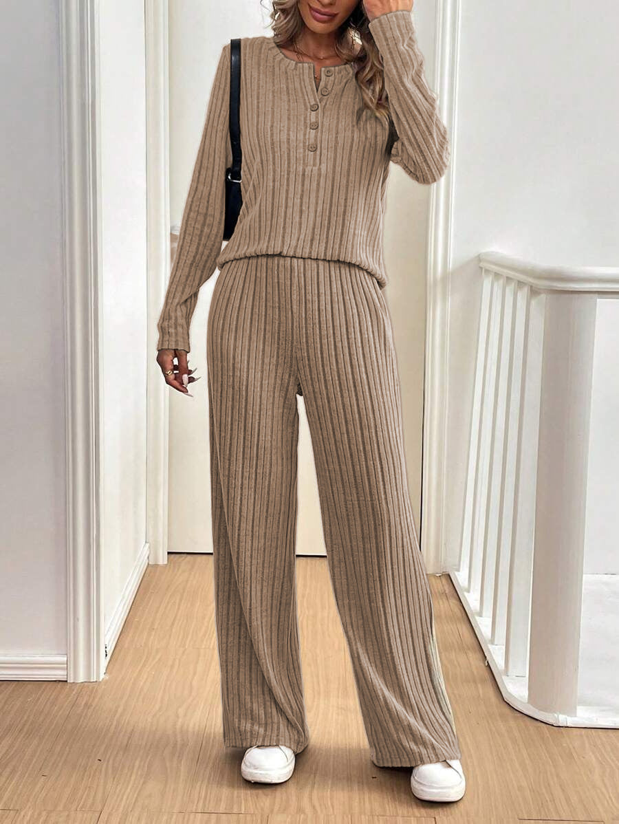 SS Knitted Suit Lotus Root Color