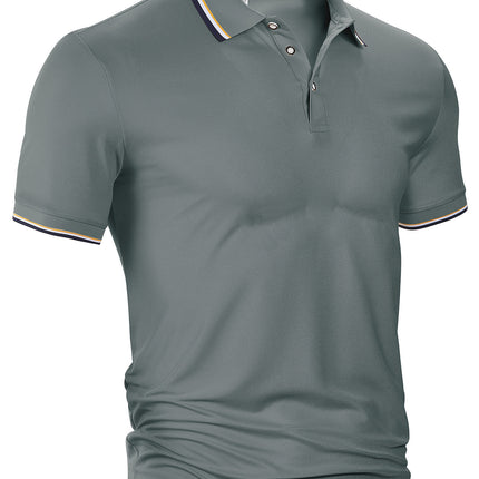 Men's Lapels Top Gray