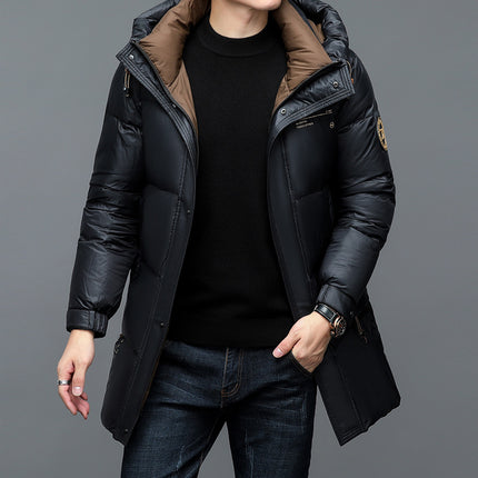 New Winter Men's Duck Down Warm Jacket Black