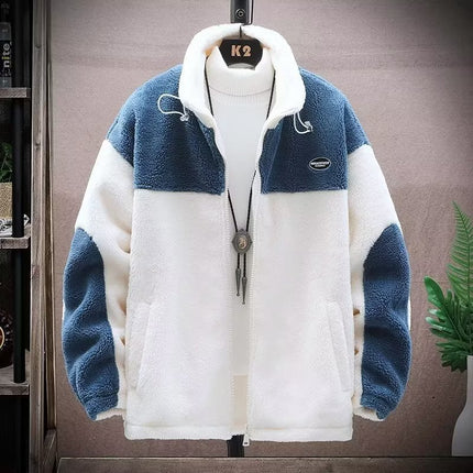 Men's Winter Fleece Lined Padded Warm Jacket Beige