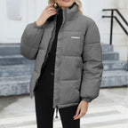 Women Winter Warm Thickened Jacket Grey