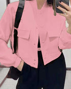 SS Button Down Jacket Pink