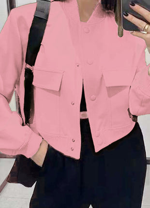 SS Button Down Jacket Pink