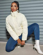 SS Short Padded Jacket White