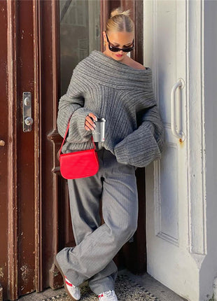 SS Off-the-shoulder Sweater