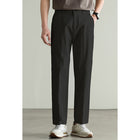 Cotton Blended Elasticated Slacks Men's Trousers Black