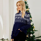 Women's Red Christmas Sweater Navy Blue