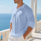 Casual Business Men's Long Sleeve Spring And Autumn Light blue