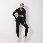 SS 3PCS Yoga Set Fuchsia black