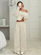 Autumn And Winter Casual Two Piece Beige