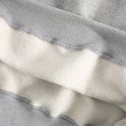 Fleece Boston Letters Print Cotton Pullover Sweatshirt