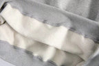 Fleece Boston Letters Print Cotton Pullover Sweatshirt
