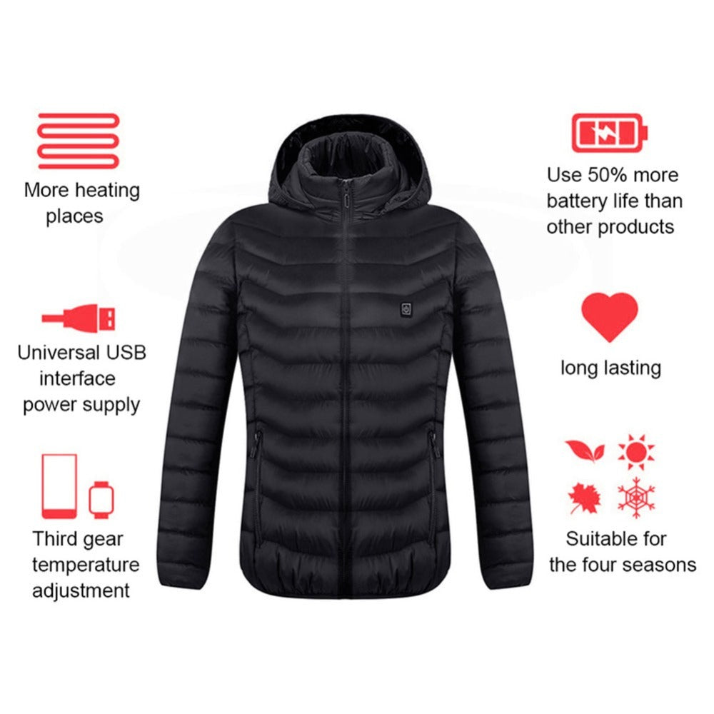 New Heated Thermal Men's Winter Jacket