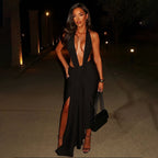 SS Pleated Elegant Dress Black