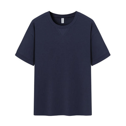 Waffle Heavy T-shirt For Men dark blue