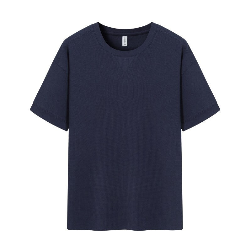 Waffle Heavy T-shirt For Men dark blue