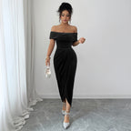 Elegant Tube Top Dress Black