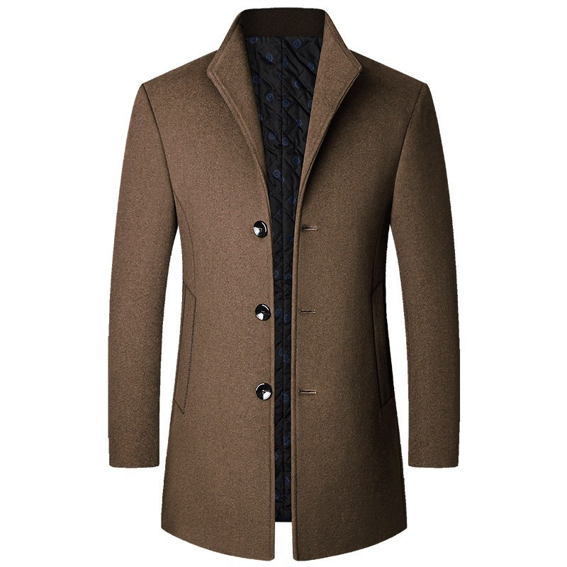 Autumn And Winter Casual Woollen Coat Men