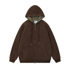 Men's Simple Hoodie Brown