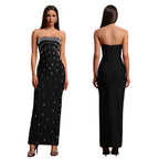 Women's Tube Drilling Backless Dress