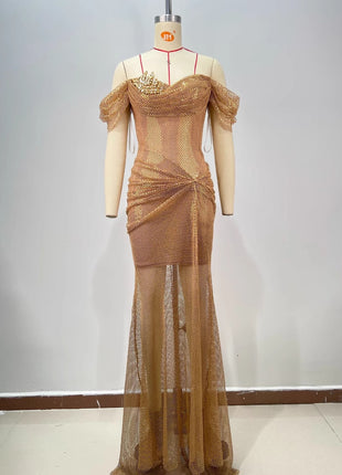 SS Golden Floor Dress