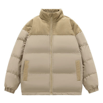 Winter Male New Cotton Thick Padded Coat Khaki