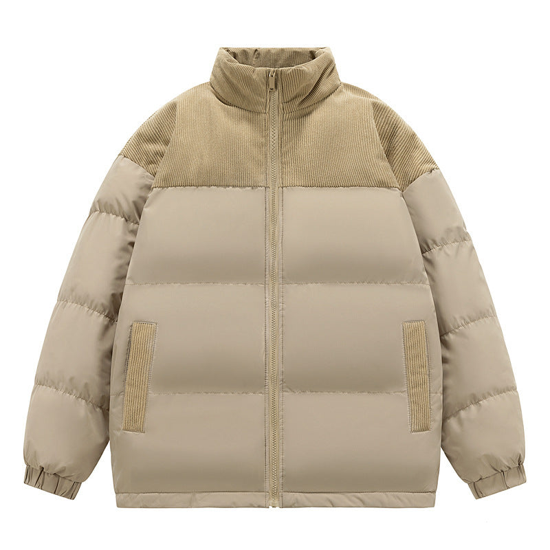 Winter Male New Cotton Thick Padded Coat Khaki H