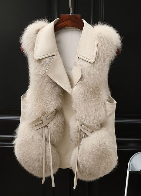 SS Fox Fur Jacket OFF White