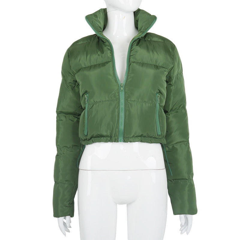 Women's Short Coat Winter Warm Jacket Green