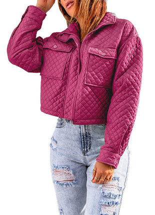 SS Cropped Jacket Rose Red